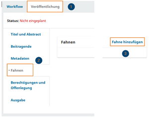 Veröffentlichung: Fahne hinzufügen